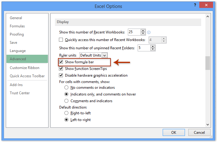 how to get toolbar back in excel